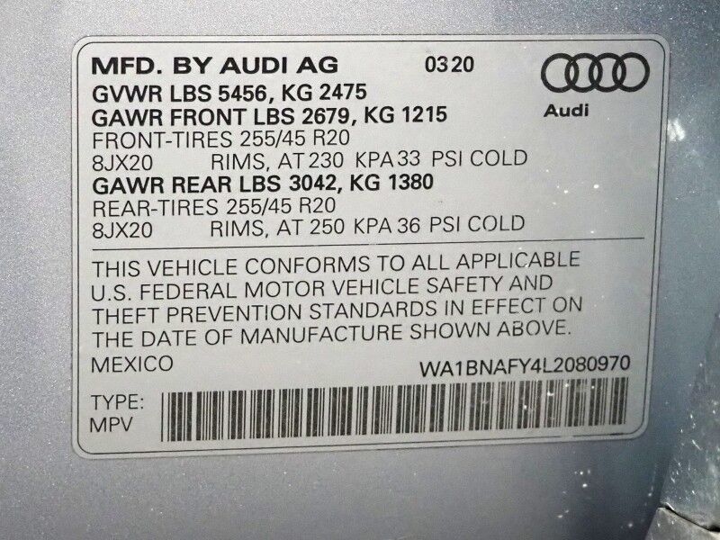 2020 Audi Q5 Premium Plus 45 TFSI Quattro *NAVIGATION, VIRTUAL COCKPIT, SAFTEY ALERTS, BACKUP-CAMERA, PANORAMA MOONROOF, LEATHER, CLIMATE SEATS, POWER LIFTGATE, 20 INCH WHEELS, WIRELESS CHARGING, ANDROID & APPLE Round Rock TX