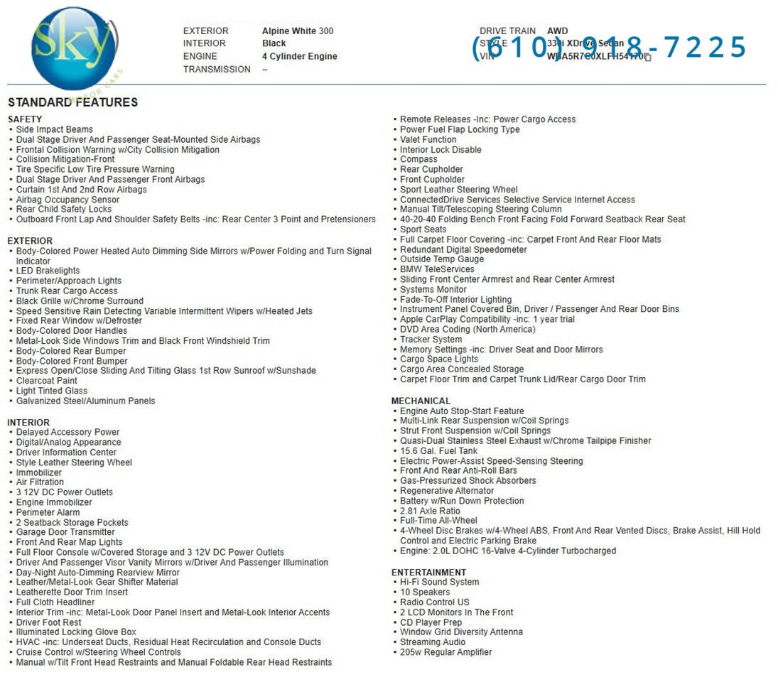 2020 BMW 3 Series Sedan AWD 330i xDrive M SPORT West Chester PA