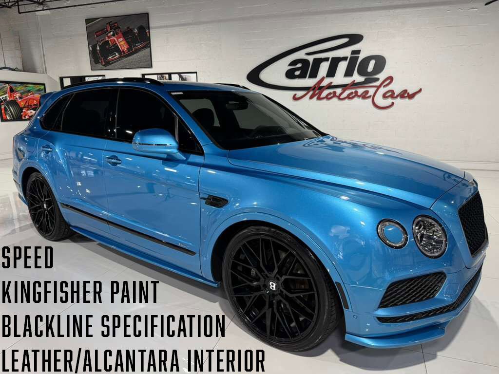 2020 Bentley Bentayga Speed Kingfisher paint, Blackline Specification, leather/alcantara interior AND MUCH MORE!! Fort Lauderdale FL