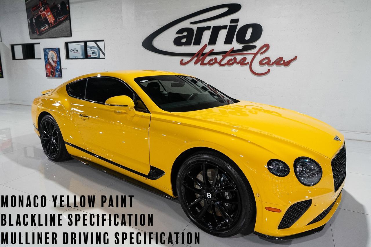 2020 Bentley Continental GT V8 Monaco Yellowpaint, Blackline specification, Mulliner driving specification AND MUCH MORE!!!