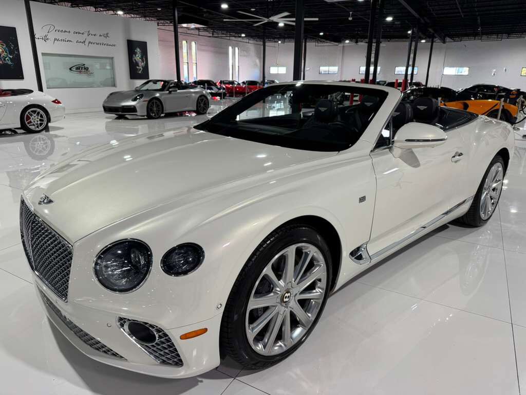 2020 Bentley Continental GTC W12 First Edition Ghost White paint,Bang & Olufsen audio, rotating display AND MUCH MORE!!