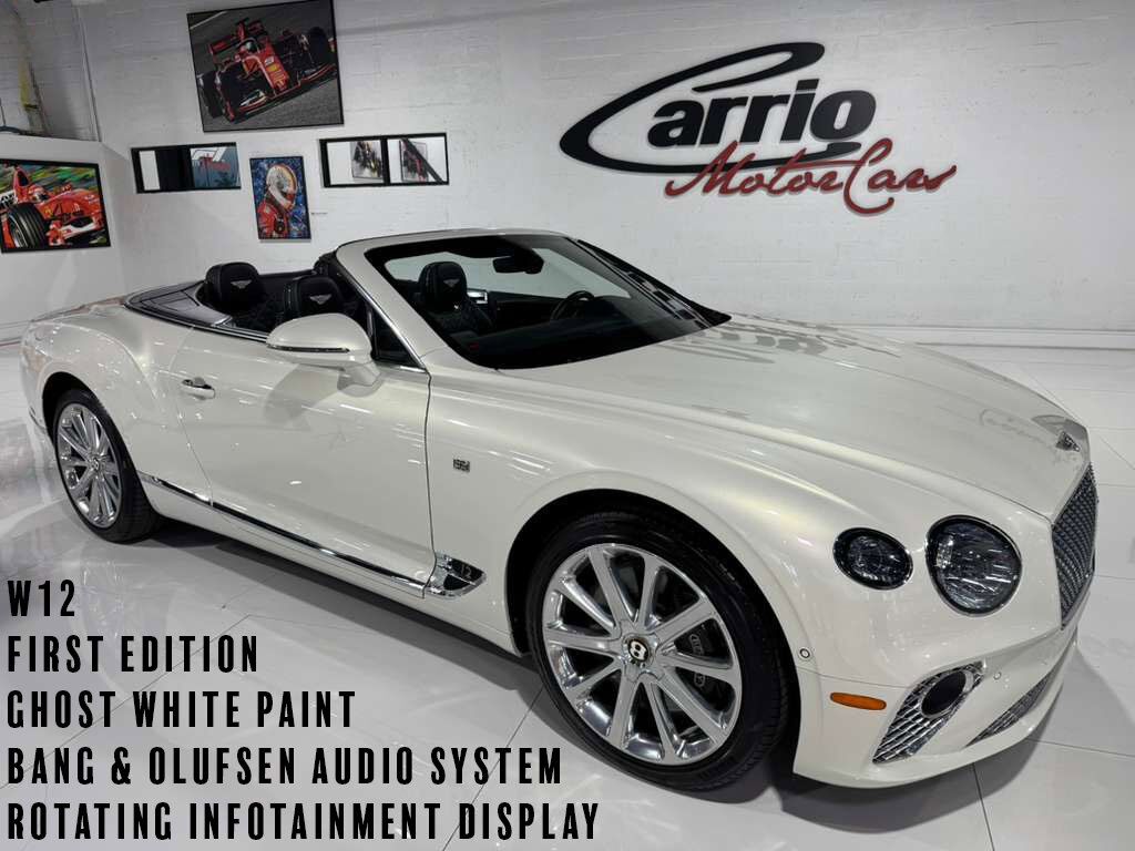 2020 Bentley Continental GTC W12 First Edition Ghost White paint,Bang & Olufsen audio, rotating display AND MUCH MORE!!