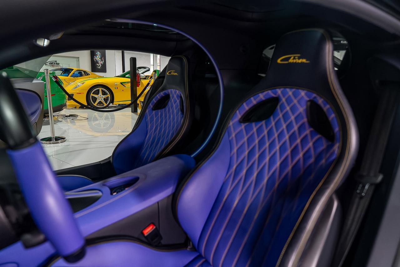 2020 Bugatti Chiron Lorelin paint/exposed grey carbon,Beluga interior,Caractere wheels in Lorelin,Sky View roof & MORE!! Fort Lauderdale FL