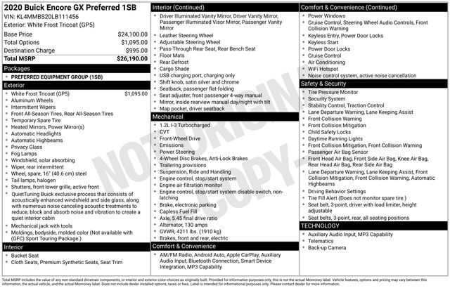 2020 Buick Encore GX Preferred Raleigh NC