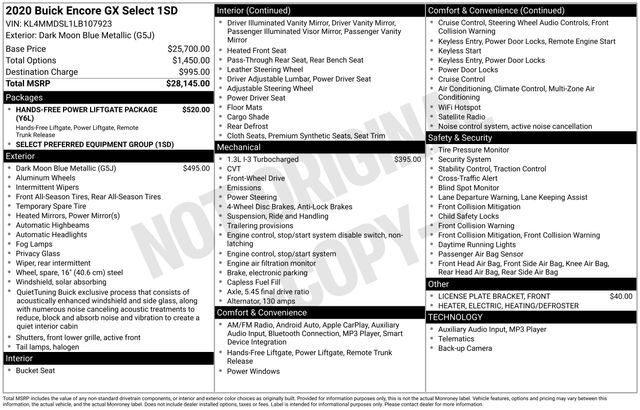 2020 Buick Encore GX Select Raleigh NC
