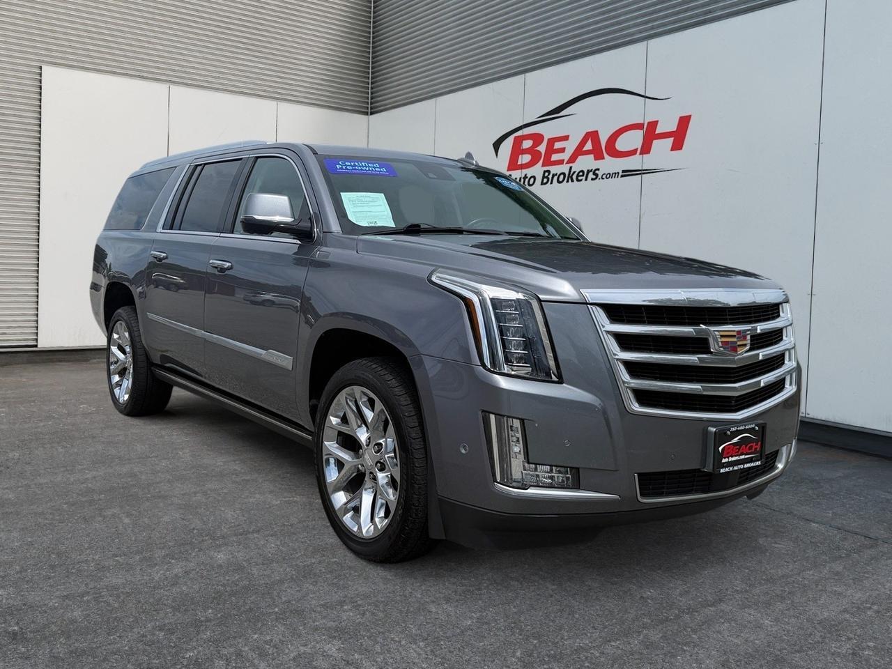 2020 Cadillac Escalade ESV Premium Luxury, HEATED/VENTILATED SEATS, HEATED REAR SEATS, SUNROOF, CAPTAINS CHAIRS, 3RD ROW, BOSE SPEAKERS, UNIVERSAL GARAGE DOOR OPENER, TOW PACKAGE, POWER RUNNING BOARDS, POWER FOLDING MIRRORS, CLEAN CARFAX, ONLY 1 OWNER!
