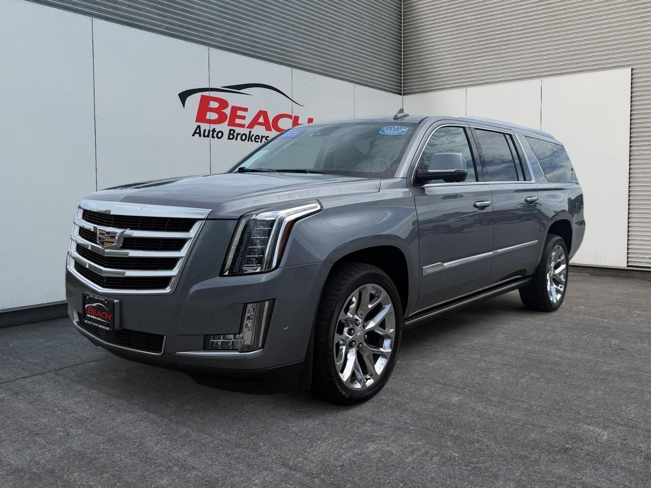 2020 Cadillac Escalade ESV Premium Luxury, HEATED/VENTILATED SEATS, HEATED REAR SEATS, SUNROOF, CAPTAINS CHAIRS, 3RD ROW, BOSE SPEAKERS, UNIVERSAL GARAGE DOOR OPENER, TOW PACKAGE, POWER RUNNING BOARDS, POWER FOLDING MIRRORS, CLEAN CARFAX, ONLY 1 OWNER!