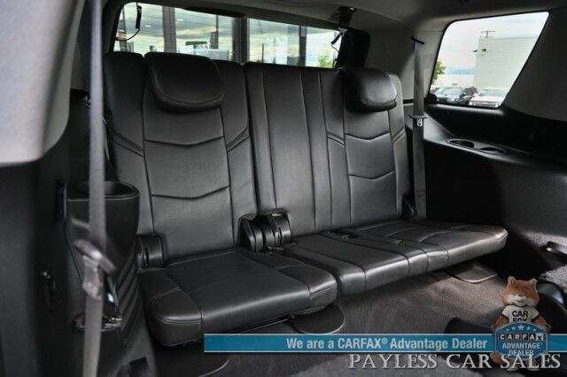 2020 Cadillac Escalade Luxury / 4X4 / Auto Start / Heated & Cooled Leather Seats / Heated Steering / Bose / Sunroof / HUD / NAV / 360 Cam / Rear Entertainment / Lane Depart & Blind Spot / Rear Captain Chairs / 3rd Row / Tow Pkg / 1-Owner Anchorage AK