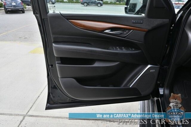 2020 Cadillac Escalade Luxury / 4X4 / Auto Start / Heated & Cooled Leather Seats / Heated Steering / Bose / Sunroof / HUD / NAV / 360 Cam / Rear Entertainment / Lane Depart & Blind Spot / Rear Captain Chairs / 3rd Row / Tow Pkg / 1-Owner Anchorage AK
