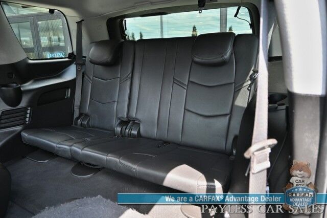 2020 Cadillac Escalade Luxury / 4X4 / Auto Start / Heated & Cooled Leather Seats / Heated Steering / Bose / Sunroof / HUD / NAV / 360 Cam / Rear Entertainment / Lane Depart & Blind Spot / Rear Captain Chairs / 3rd Row / Tow Pkg / 1-Owner Anchorage AK