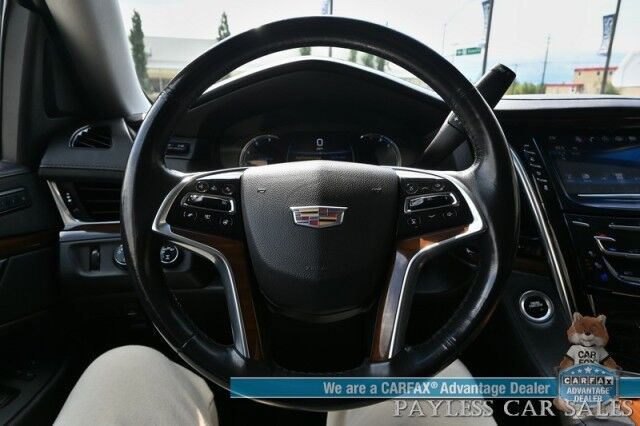 2020 Cadillac Escalade Luxury / 4X4 / Auto Start / Heated & Cooled Leather Seats / Heated Steering / Bose / Sunroof / HUD / NAV / 360 Cam / Rear Entertainment / Lane Depart & Blind Spot / Rear Captain Chairs / 3rd Row / Tow Pkg / 1-Owner Anchorage AK