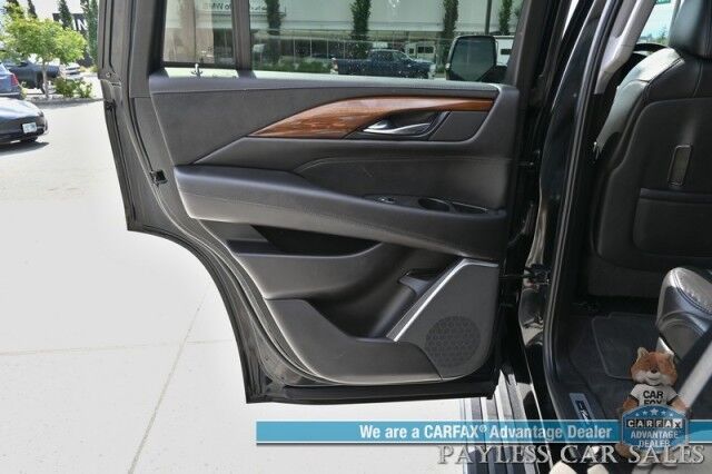 2020 Cadillac Escalade Luxury / 4X4 / Auto Start / Heated & Cooled Leather Seats / Heated Steering / Bose / Sunroof / HUD / NAV / 360 Cam / Rear Entertainment / Lane Depart & Blind Spot / Rear Captain Chairs / 3rd Row / Tow Pkg / 1-Owner Anchorage AK