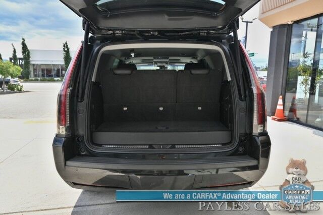 2020 Cadillac Escalade Luxury / 4X4 / Auto Start / Heated & Cooled Leather Seats / Heated Steering / Bose / Sunroof / HUD / NAV / 360 Cam / Rear Entertainment / Lane Depart & Blind Spot / Rear Captain Chairs / 3rd Row / Tow Pkg / 1-Owner Anchorage AK