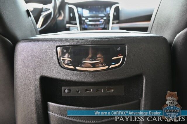 2020 Cadillac Escalade Luxury / 4X4 / Auto Start / Heated & Cooled Leather Seats / Heated Steering / Bose / Sunroof / HUD / NAV / 360 Cam / Rear Entertainment / Lane Depart & Blind Spot / Rear Captain Chairs / 3rd Row / Tow Pkg / 1-Owner Anchorage AK