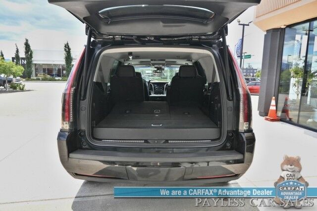 2020 Cadillac Escalade Luxury / 4X4 / Auto Start / Heated & Cooled Leather Seats / Heated Steering / Bose / Sunroof / HUD / NAV / 360 Cam / Rear Entertainment / Lane Depart & Blind Spot / Rear Captain Chairs / 3rd Row / Tow Pkg / 1-Owner Anchorage AK