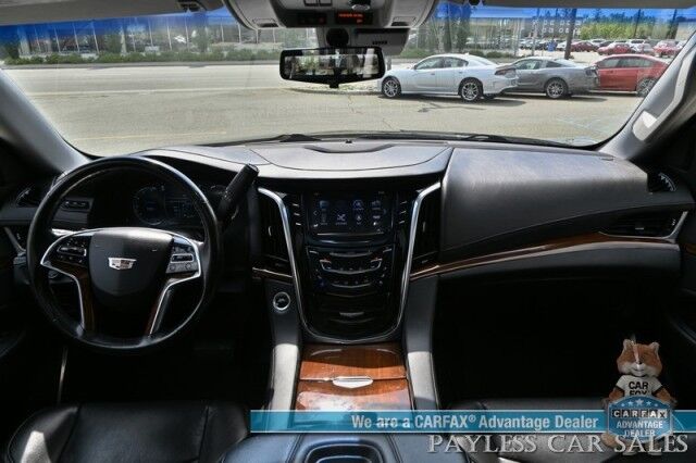2020 Cadillac Escalade Luxury / 4X4 / Auto Start / Heated & Cooled Leather Seats / Heated Steering / Bose / Sunroof / HUD / NAV / 360 Cam / Rear Entertainment / Lane Depart & Blind Spot / Rear Captain Chairs / 3rd Row / Tow Pkg / 1-Owner Anchorage AK