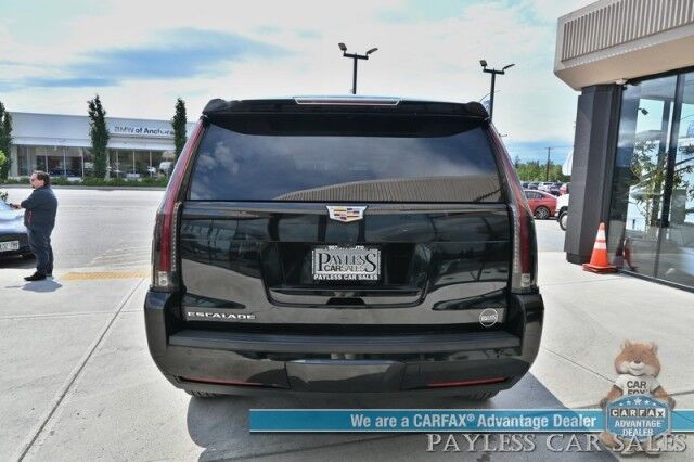 2020 Cadillac Escalade Luxury / 4X4 / Auto Start / Heated & Cooled Leather Seats / Heated Steering / Bose / Sunroof / HUD / NAV / 360 Cam / Rear Entertainment / Lane Depart & Blind Spot / Rear Captain Chairs / 3rd Row / Tow Pkg / 1-Owner Anchorage AK