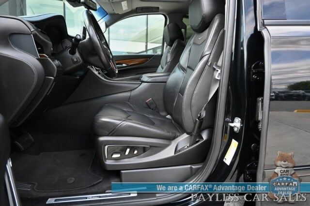 2020 Cadillac Escalade Luxury / 4X4 / Auto Start / Heated & Cooled Leather Seats / Heated Steering / Bose / Sunroof / HUD / NAV / 360 Cam / Rear Entertainment / Lane Depart & Blind Spot / Rear Captain Chairs / 3rd Row / Tow Pkg / 1-Owner Anchorage AK