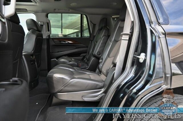 2020 Cadillac Escalade Luxury / 4X4 / Auto Start / Heated & Cooled Leather Seats / Heated Steering / Bose / Sunroof / HUD / NAV / 360 Cam / Rear Entertainment / Lane Depart & Blind Spot / Rear Captain Chairs / 3rd Row / Tow Pkg / 1-Owner Anchorage AK