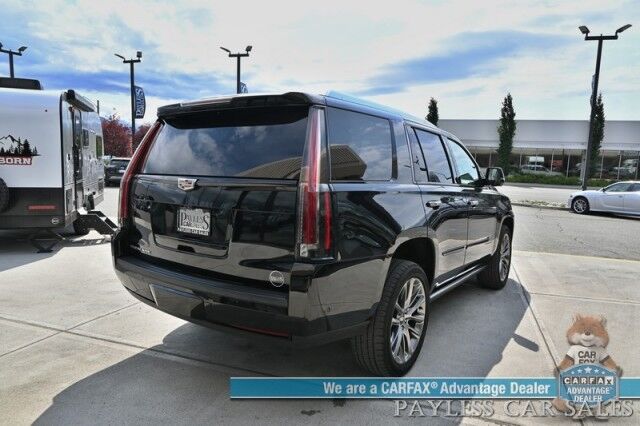 2020 Cadillac Escalade Luxury / 4X4 / Auto Start / Heated & Cooled Leather Seats / Heated Steering / Bose / Sunroof / HUD / NAV / 360 Cam / Rear Entertainment / Lane Depart & Blind Spot / Rear Captain Chairs / 3rd Row / Tow Pkg / 1-Owner Anchorage AK