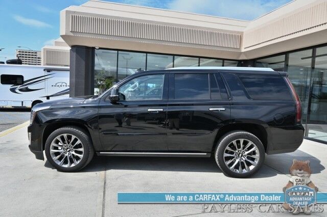 2020 Cadillac Escalade Luxury / 4X4 / Auto Start / Heated & Cooled Leather Seats / Heated Steering / Bose / Sunroof / HUD / NAV / 360 Cam / Rear Entertainment / Lane Depart & Blind Spot / Rear Captain Chairs / 3rd Row / Tow Pkg / 1-Owner Anchorage AK
