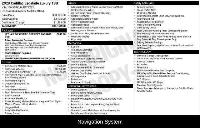 2020 Cadillac Escalade Luxury Raleigh NC