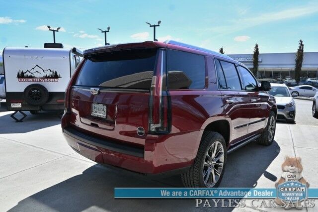 2020 Cadillac Escalade Platinum / 4X4 / Sport Edition / Autostart / Heated & Cooled Leather Seats / Heated Steering Wheel / Bose / Sunroof / HUD / NAV / 360 Cam / Lane Departure & Blind Spot / 3rd Row / Rear Captains Chairs / Tow Pkg / 1-Owner Anchorage AK