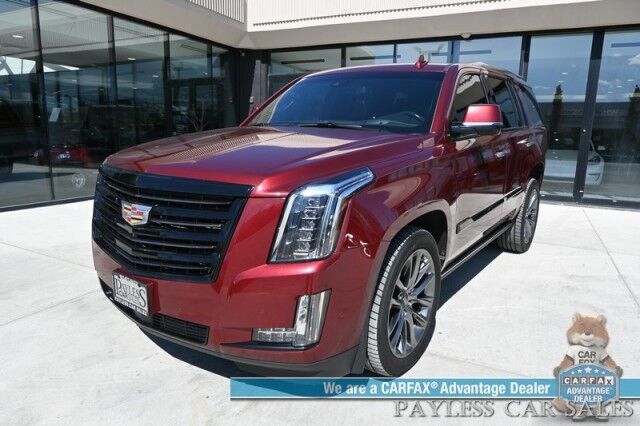 2020 Cadillac Escalade Platinum / 4X4 / Sport Edition / Autostart / Heated & Cooled Leather Seats / Heated Steering Wheel / Bose / Sunroof / HUD / NAV / 360 Cam / Lane Departure & Blind Spot / 3rd Row / Rear Captains Chairs / Tow Pkg / 1-Owner Anchorage AK