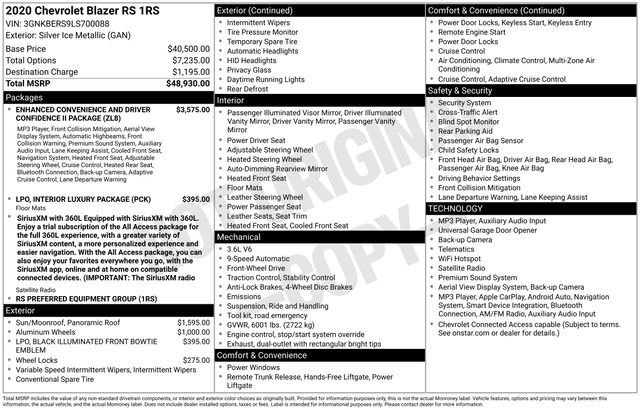2020 Chevrolet Blazer RS Raleigh NC