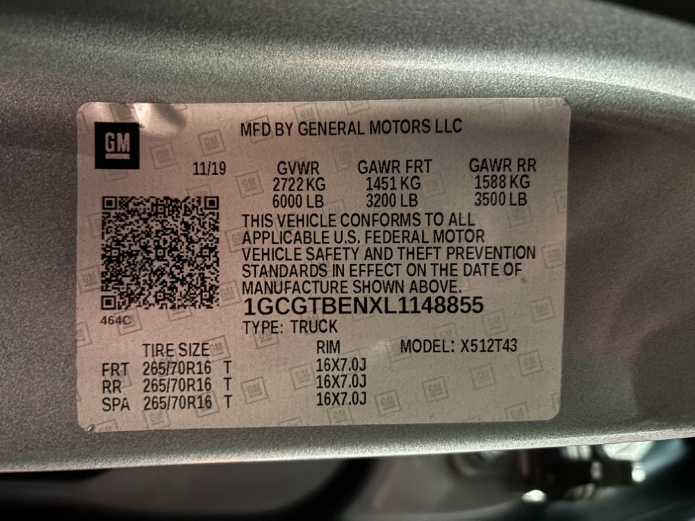 2020 Chevrolet Colorado 4WD Crew Cab Long Box WT Franklin OH