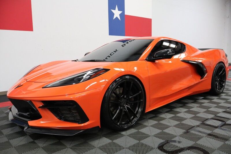2020 Chevrolet Corvette 1LT C8 Targa Top Carbon Fiber 6.2L V8 Velgen Wheels FREE WARRANTY Arlington TX