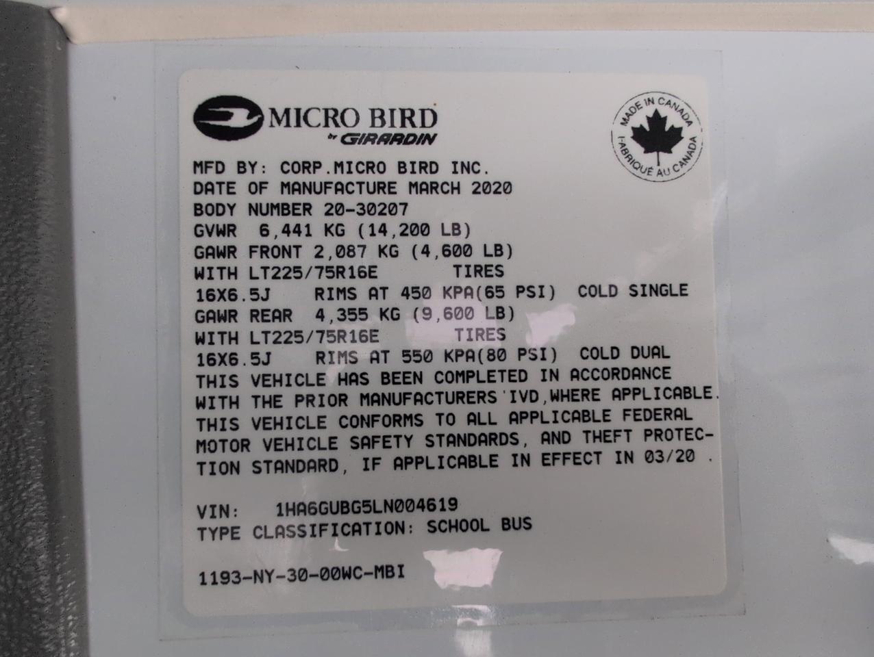 2020 Chevrolet GIRARDIN EXPRESS CUTAWAY Johnstown NY