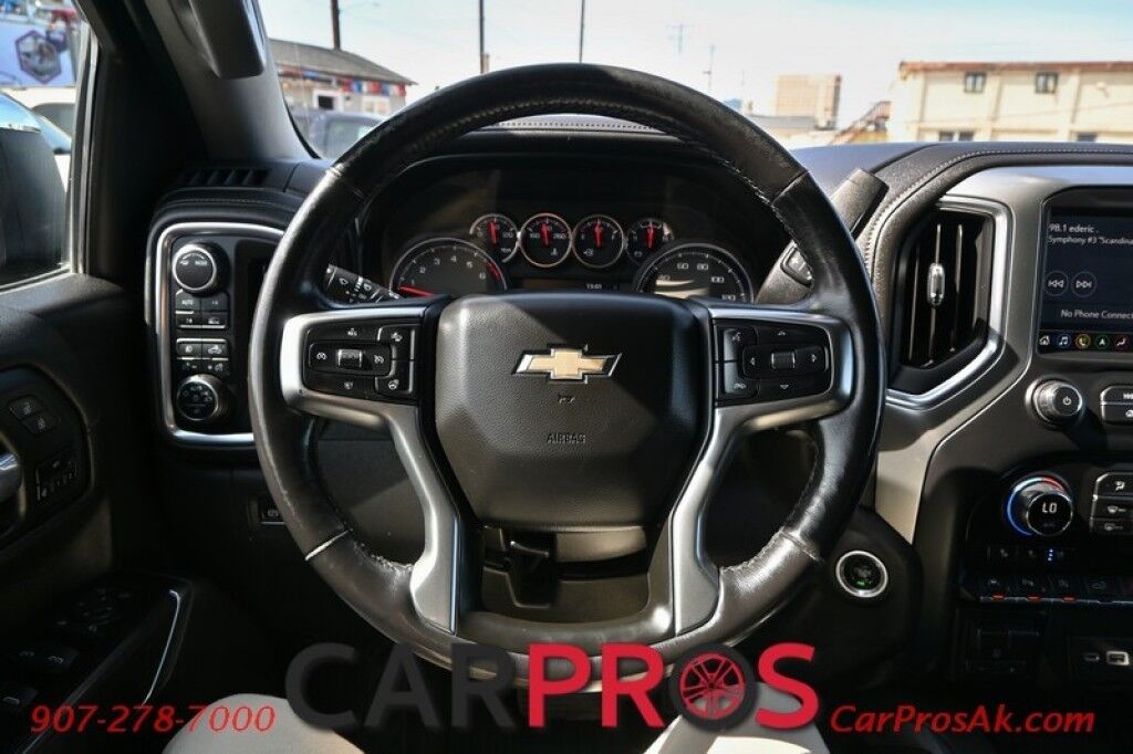 2020 Chevrolet Silverado 1500 LTZ - 5.3L V8 - Automatic - 4X4 - Remote Start - Heated/Cooled Front Leather Seats - 2nd Row Heated Seats - Block Heater - Canopy - Bedliner - Bush Guard - 9.76 Rear Axle - Heavy Duty Rear Springs - Max Trailering Package Anchorage AK
