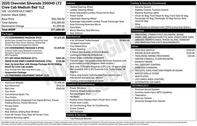 2020 Chevrolet Silverado 2500HD LTZ Raleigh NC