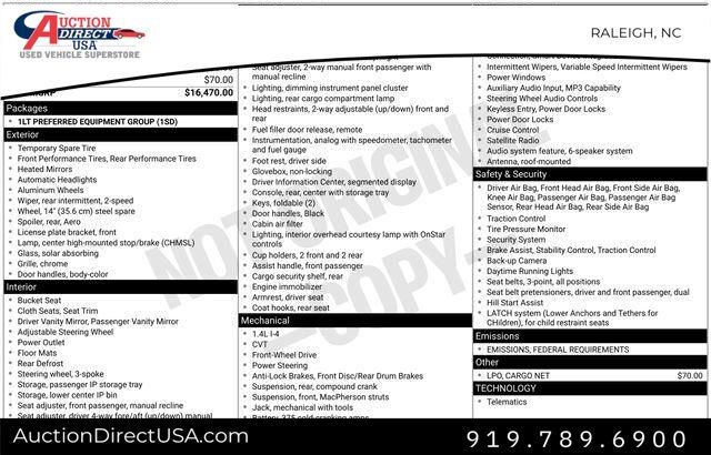 2020 Chevrolet Spark 1LT Raleigh NC