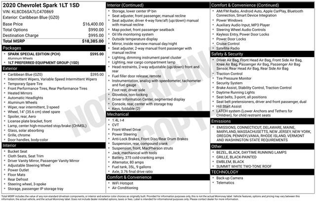 2020 Chevrolet Spark 1LT Raleigh NC
