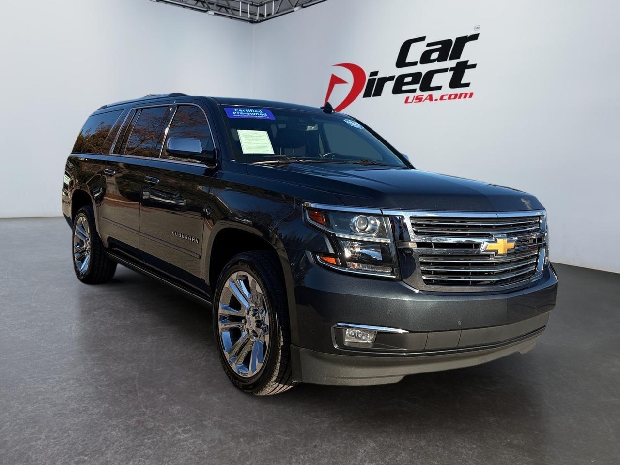 2020 Chevrolet Suburban Premier, POWER RUNNING BOARDS, HANDS FREE LIFTGATE, HEADS-UP DISPLAY, LANE KEEP ASSIST, FORWARD COLLISION ALERT, APPLE CARPLAY/ANDROID AUTO, HEATED STEERING WHEEL & SEATS, ROOF RACKS, CLEAN CARFAX, TAKE THE WHOLE FAMILY ON THE ROAD!