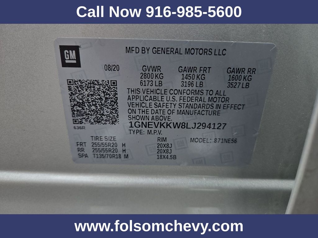 2020 Chevrolet Traverse Premier Folsom CA