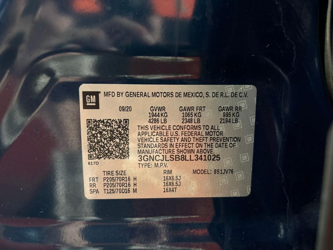 2020 Chevrolet Trax FWD LT Franklin OH