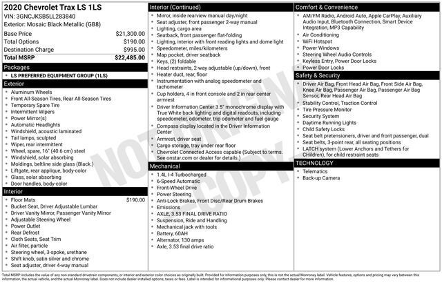 2020 Chevrolet Trax LS Raleigh NC