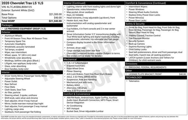 2020 Chevrolet Trax LS Raleigh NC