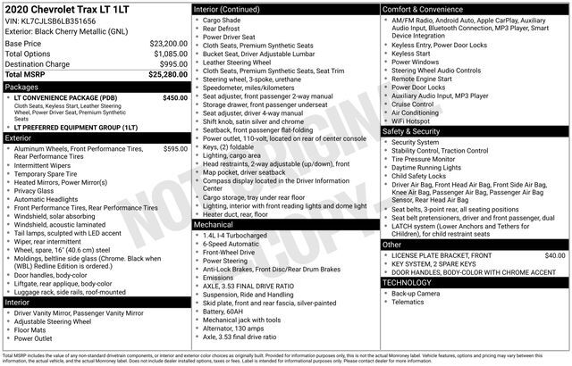 2020 Chevrolet Trax LT Raleigh NC