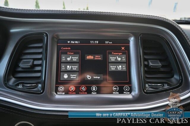 2020 Dodge Challenger GT / AWD / Blacktop Pkg / Tech & Driver Convenience Group / Auto Start / Heated & Cooled Alcantara Seats / Heated Steering / Alpine Speakers / Sunroof / Adaptive Cruise / Lane Depart & Blind Spot / 1-Owner Anchorage AK