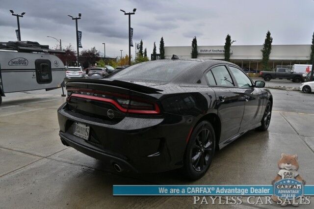 2020 Dodge Charger GT / AWD / Blacktop Pkg / GT Plus & Tech Group / Auto Start / Heated & Cooled Alcantara Seats / Heated Steering / Sunroof / Alpine Speakers / Adaptive Cruise / Lane Depart & Blind Spot / Block Heater Anchorage AK
