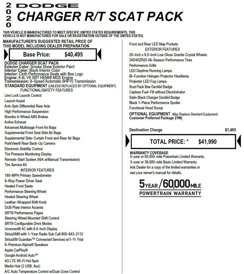 2020 Dodge Charger Scat Pack / Launch Control / 6.4L V8! Lincolnton NC