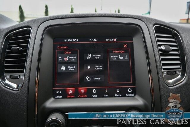 2020 Dodge Durango GT / Blacktop Pkg / 4X4 / Auto Start / Power & Heated Suede Seats / Heated Steering Wheel / Sunroof / Navigation / Rear Entertainment / Apple CarPlay & Android Auto / 3rd Row / Seats 7 / Back Up Cam / 25 MPG Anchorage AK