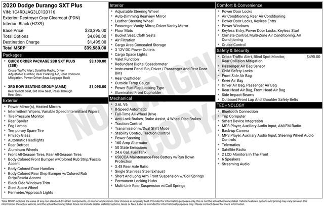 2020 Dodge Durango SXT Plus Raleigh NC