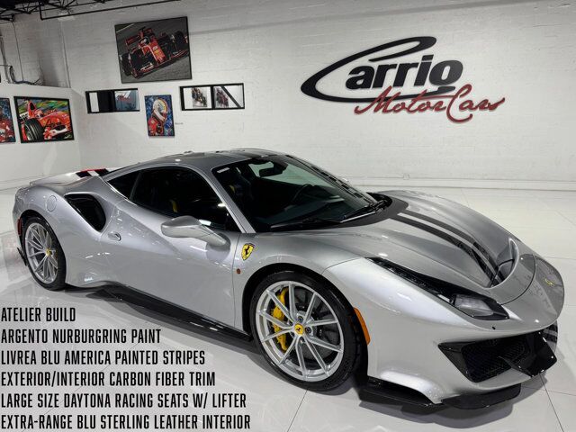 2020 Ferrari 488 Pista Atelier build!! Argento Nurburgring paint, livrea stripe, Extra-Range interior,carbon galore & MORE! Fort Lauderdale FL