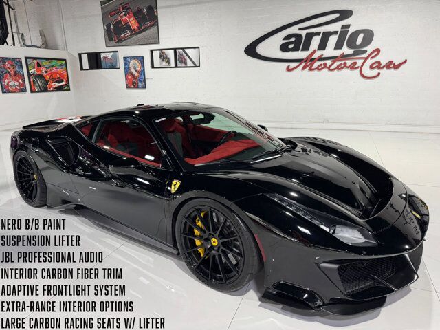 2020 Ferrari 488 Pista Nero B/B paint, front lifter, JBL audio, carbon racing seats w/ lifter AND MUCH MORE!! Fort Lauderdale FL