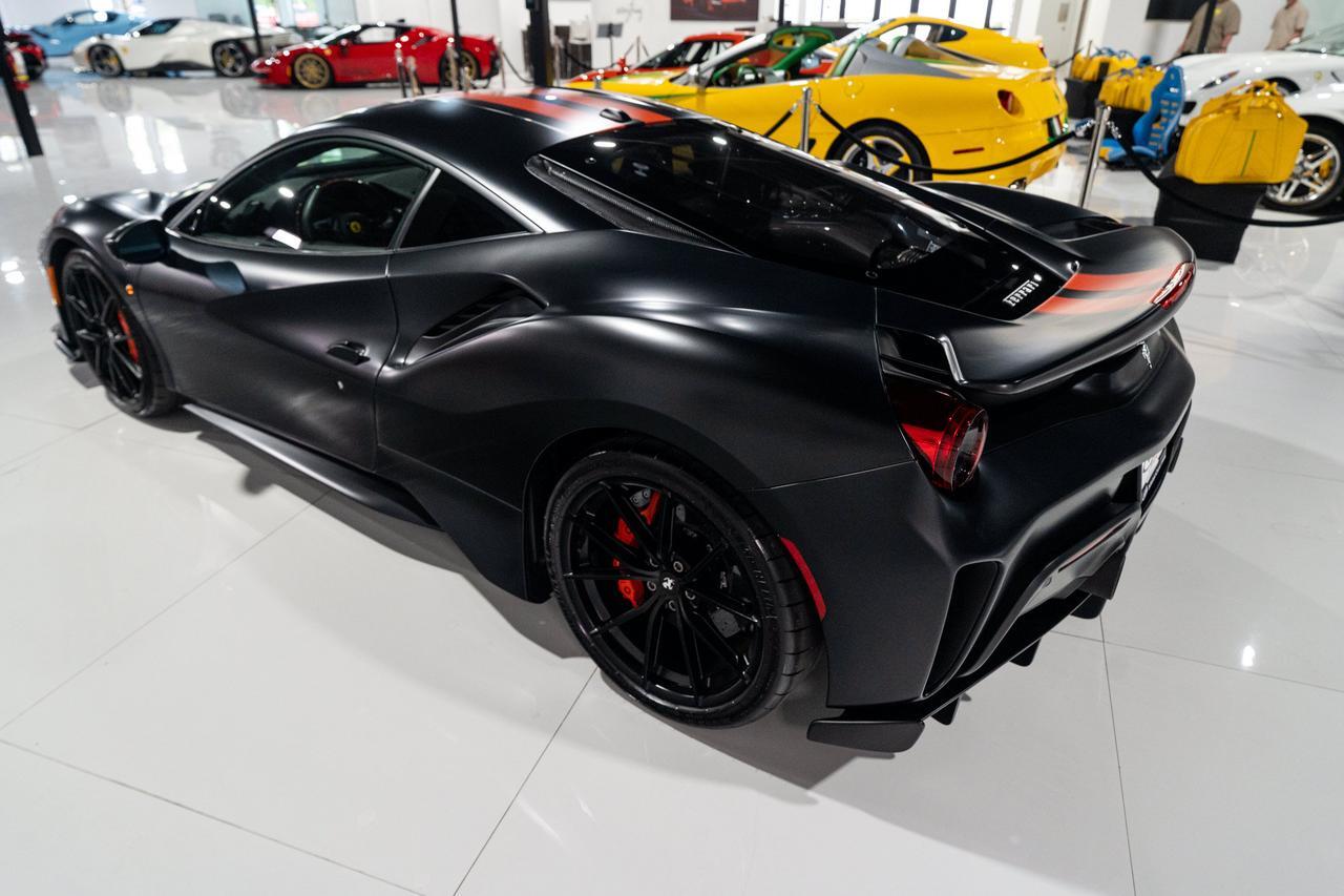 2020 Ferrari 488 Pista Nero Opaco paint,Mandarino Antigua interior,JBL audio,carbon fiber racing seats AND MUCH MORE!!! Fort Lauderdale FL